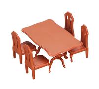 OSNIYAW Juego de muebles de rol para niños, mesa de comedor y silla, figura en miniatura para casa de muñecas, escena, paisaje y narración de historias, juego de casa de muñecas con mesa y sillas