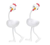 OSNIYAW Lámpara de escritorio de lectura portátil ajustable con diseño de pollo, para mesita de noche, camping, lámpara de recarga