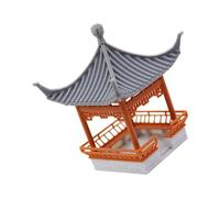 OSNIYAW Miniatura de pabellón, diseño antiguo para proyectos de manualidades, arquitectura china, paisaje y decoración del hogar, modelo de jardín chino
