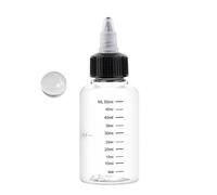OSNIYAW Modelo Botella de mezcla de colores con escala de varios tamaños, 30 ml, 50 ml, 100 ml, 230 ml, boquilla giratoria para aficionados y artistas, botella de mezcla de colores con caño giratorio