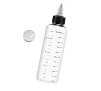 OSNIYAW Modelo Botella de mezcla de colores con escala de varios tamaños, 30 ml, 50 ml, 100 ml, 230 ml, boquilla giratoria para aficionados y artistas, botella de mezcla de colores con caño giratorio