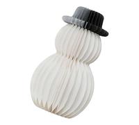 OSNIYAW Muñeco de nieve blanco sostenible, decoración navideña para hogares, chimeneas, chimeneas, decoración de ventanas, centros de mesa de papel de temporada