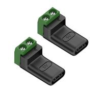 OSNIYAW Paquete De 2 Adaptadores Carga Rápida Tipo C 5V3A con Clips Verdes Diseño Sin Soldadura para Teléfonos Tabletas Luces LED Y Ventiladores Adaptadores Terminal USB C Sin Soldadura