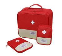 OSNIYAW Práctico juego de almacenamiento Medicals Essential con bolsa de transporte, juego de 3 unidades, tela Oxford, bolsa de herramientas de emergencia para camping y necesidades diarias, soporte