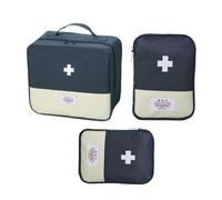 OSNIYAW Práctico juego de almacenamiento Medicals Essential con bolsa de transporte, juego de 3 unidades, tela Oxford, bolsa de herramientas de emergencia para camping y necesidades diarias, soporte