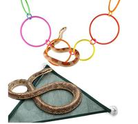 OSNIYAW Red de escalada interactiva de serpientes y columpio para enriquecer y hacer ejercicio físico, accesorio decorativo para el hábitat, juguete de escalada colgante