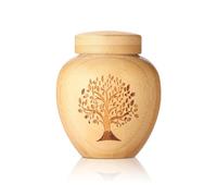 OSNIYAW Simple - Urna conmemorativa de madera para cenizas, caja de cremación, tarro de metal, urna de cremación, ataúd para cenizas, condolencias, pérdida de mascotas