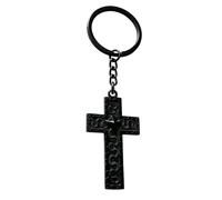 OSNIYAW Soporte artístico de cruces con cámara oculta para objetos pequeños, llaves, monederos y materiales metálicos más fuertes, llavero retro que se puede abrir, Negro, Talla única