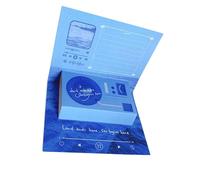 OSNIYAW Tarjeta de cumpleaños hecha a mano, Blue Gramophon, C | Tarjeta de invitación de hecha a mano para un amigo, tarjeta de bendición con forma de fonógrafo emergente