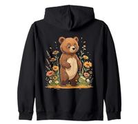Oso Adorable en Campo de Flores Sudadera con Capucha