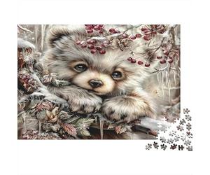 Oso Adorable Principal Puzzle de Papel 1000 Piezas Gran Panda Rompecabezas para Adultos Decoración Hogar Relajante 70x50cm/1000pcs