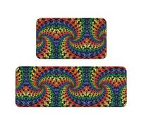 Oso baile corbata tinte impresión amplia cocina Alfombras para piso cocina tapetes 2 Sets cómodo pie Mats hogar