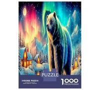 Oso bajo Aurora Puzzle Desafío Juguetes 1000 Piezas Animaleseses Salvajes Fuertes Juego De Rompecabezas Juego EduGatoivo para Adultos Y Niños A Partir De 12 Años 70x50cm/1000pcs