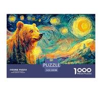 Oso bajo el Cielo Estrellado Rompecabezas para Adultos Alta Definición En Cada Pieza Desafiante - El Regalo Original Y Diferente para Esta Temporada Navideña (14+ Años) 52x38cm/1000pcs