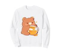 Oso bebé Kawaii Comiendo de un Tarro de Miel Lindo Arte Divertido Sudadera