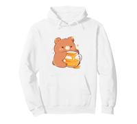 Oso bebé Kawaii Comiendo de un Tarro de Miel Lindo Arte Divertido Sudadera con Capucha