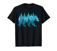 Oso Bosque Árboles Montañas Vida Silvestre Naturaleza Camping Camiseta