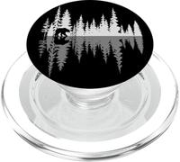 Oso Caminando Bosque Reflexión Minimalista Naturaleza Natur PopSockets PopGrip para MagSafe
