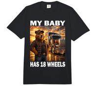 Oso Camionero Conductor de camión Papá My Baby has 18 Wheels Comfort Colors Adult Heavyweight T-Shirt