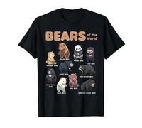 Oso Camisa Osos Animales del Mundo Bear Lover Zookeeper Camiseta gráfica económica, Hombre, Negro, XL