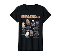 Oso Camisa Osos Animales del Mundo Bear Lover Zookeeper Camiseta gráfica económica, Mujer, Negro, S