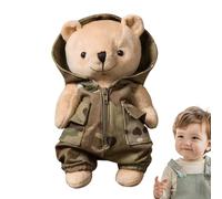 Oso Camuflaje, Oso de Peluche - Juguetes lindos de oso de camuflaje de 7,87 pulgadas para ellas, cojín extraíble coleccionable, decoración de la habitación, felpa para sofá, cama y ADU