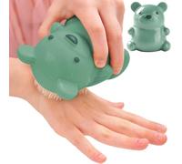 Oso cepillo de uñas | Limpio de cepillo de la altura de la mano de cerda linda y para niños y adultos, herramienta de fregado de agarre fácil para uñas y dedos de los pies, ideal para higiene di