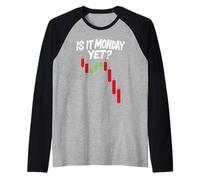 Oso Comercial de colapso del Mercado de valores ¿Es Lunes Opciones Crypto Camiseta Manga Raglan