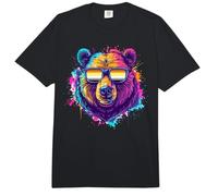 Oso con Bandera de la Hermandad Colores Gafas Splash Comfort Colors Adult Heavyweight T-Shirt