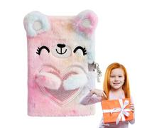 Oso Con Cerradura - Diario De Peluche De 80 Páginas, Cuaderno De Peluche Suave, Diario Con Cerradura Con Llave Segura, Recuerdo De Escritura Lindo | Cuaderno De Notas Secreto Para Viajes,