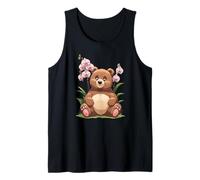 Oso con Orquídeas Camiseta sin Mangas
