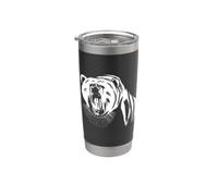 Oso con Ruth Bader Ginsburg Collar I Dissent RGB Vaso térmico de acero inoxidable de doble pared