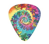 Oso de Acción de Gracias bailando, púa de guitarra avanzada, 12 piezas, tres grosores para bajo, guitarra eléctrica, funda para guitarra acústica