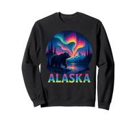 Oso de Alaska Aurora Boreal Aurora Alaska Viaje Vacaciones Sudadera