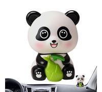 Oso de bambú de baile solar - Accesorio de tablero animado, mascota loca, decoración de vehículo interactiva, panda gigante oscilante, decoración de cabina divertida | Horno