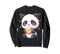 Oso de bambú Kawaii Panda Munching Happily Sudadera