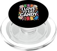 Oso de gomitas I Love To Eat Candy Lollipop PopSockets PopGrip para MagSafe