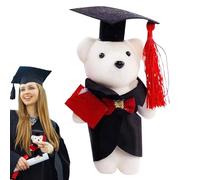 Oso de graduación - Oso de graduación 2025, muñeca de posición sentada para hacer ramos, suministros para profesores universitarios, estudiantes, fotos de jardín de infantes