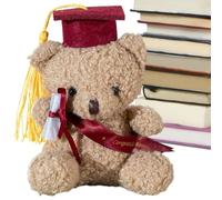 Oso De Graduación - Peluche De Peluche De 13 Cm Con Gorro Académico | Juguete de recuerdo de doctorado de licenciatura | Ceremonia de muñeca de algodón suave presente niños estudiante memoria escritor