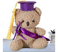 Oso De Graduación - Peluche De Peluche De 13 Cm Con Gorro Académico | Juguete de recuerdo de doctorado de licenciatura | Ceremonia de muñeca de algodón suave presente niños estudiante memoria escritor