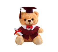 Oso de Graduación Suave - Animal de Peluche de 9,8 Pulgadas | Clase de 2025 Regalo con Gorra y Vestido para Estudiantes, Niños, Niñas Recuerdo Escolar Reflexivo para la Ceremonia, l