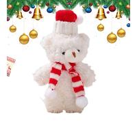 Oso de oso de Navidad - decoraciones de dibujos animados Escarpe de oso de peluche | 6,3 pulgadas suave decoración del hogar Cake Toppers Party Supplies for Birthday New Year Festival
