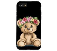 Oso de peluche alegre que florece en elegancia floral Carcasa para iPhone SE (2020) / 7 / 8