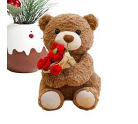Oso De Peluche - Almohada De Juguete Con Forma De Flor De Felpa Suave, Acento De Animal De Peluche Decorativo Y Tierno, Personaje Romántico De Cojín De Oso | Estilo De Sofá, Decoración De Sala De Esta