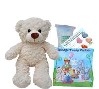 Oso de peluche arrugado color crema - Juguete de peluche suave - 40 cm - Construye tu propio kit de oso de peluche