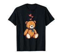 Oso de peluche con corazón lindo oso de peluche amor dibujo Camiseta