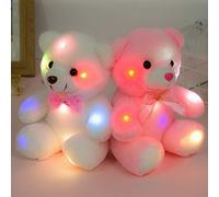 Oso de Peluche con Luz Nocturna Colorida, LED Suave y Flexible para Fiestas de Cumpleaños, Material Seguro, Ideal para Reducir la Ansiedad y Crear una Atmósfera Cálida, Tamaño de 8,6