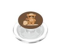 Oso de Peluche con maletín - Lindo diseño de Vacaciones y Aventura PopSockets PopGrip para MagSafe