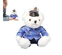 Oso de peluche de policía | Politica Dress Teddy's Bear peluche | Bonito oso de peluche de oso de peluche decorativo, regalos de cumpleaños para niñas