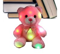 Oso de Peluche, Decoración Abrazable para Dormitorio 20 cm, Peluche Iluminado Pequeño y Brillante, para Niños y Niñas, Familia, Viajes, Camping, Tiempo de Juego, Cumpleaños, Fiestas y Navidad